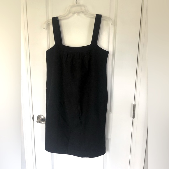J.Crew Black Wool Cashmere Shift Dress w/ Bow - Picture 1 of 3